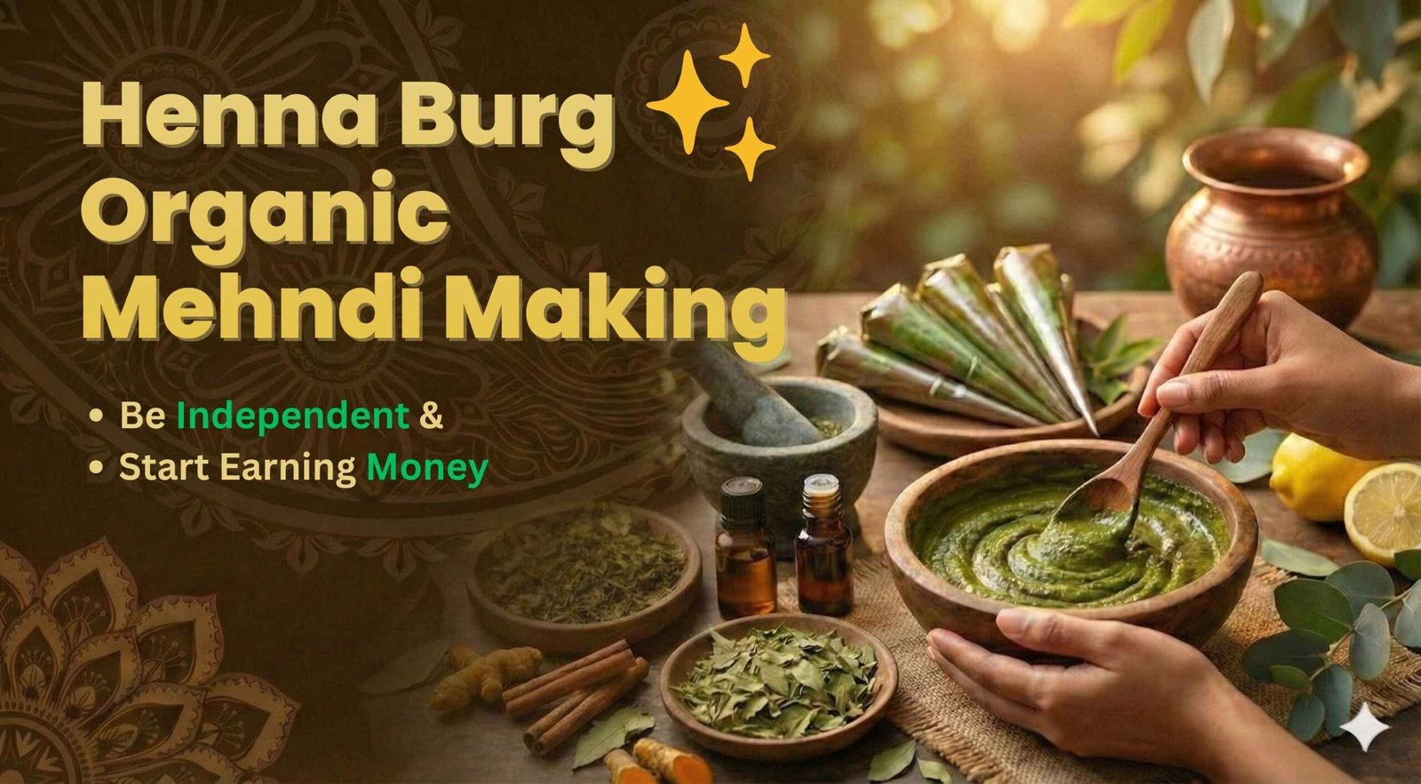 Henna Burg Organic Mehndi Making